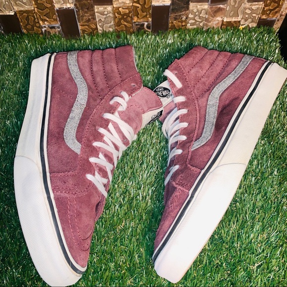 Vans Shoes - Vans Hi- Burgundy and gray